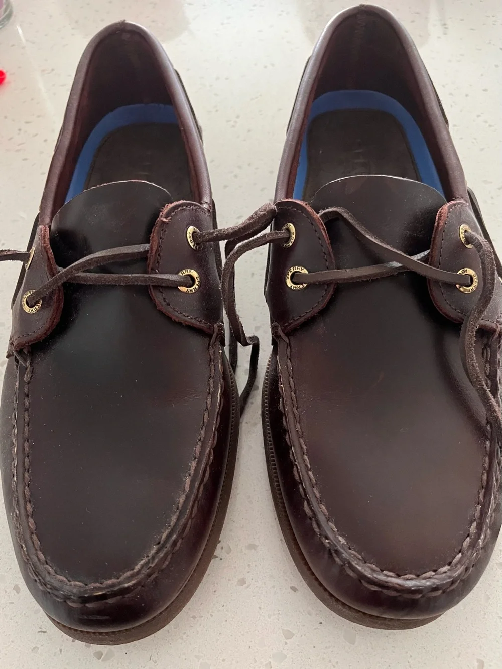 Men’s Sperry Authentic Original boat shoes in Amaretto brown color. Size 12